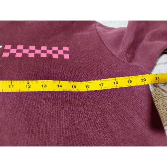 VANS Maroon Pink Logo Hoodie Size‎ S - Picture 5 of 8
